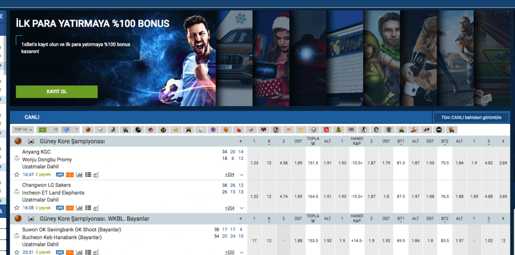 Mevduat 1xbet