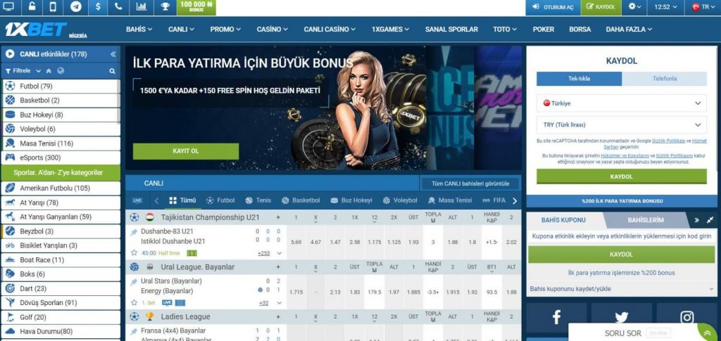çekme yöntemleri 1xbet