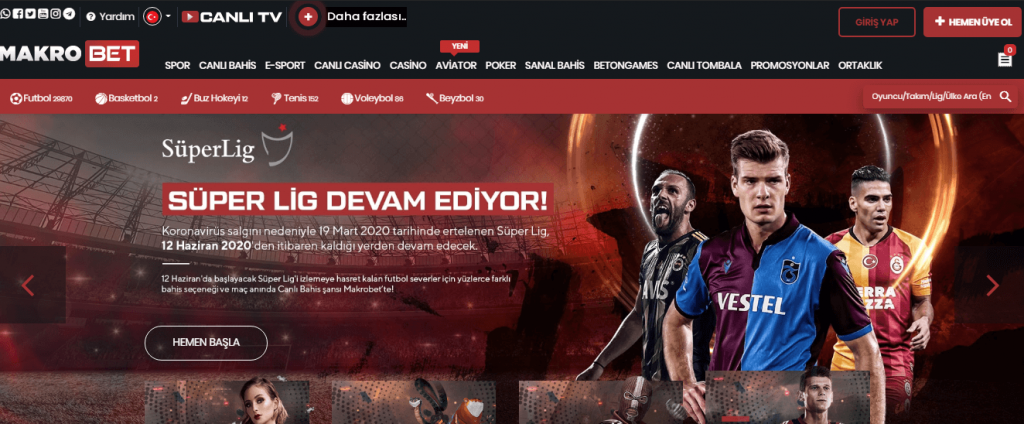 Canlı macrobet desteği